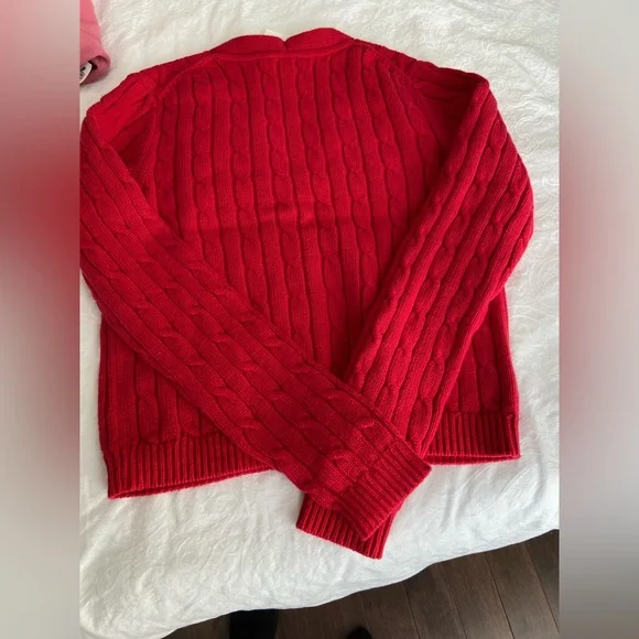 GAP 100% cotton cable knit v-neck cardigan - Picture 5 of 5